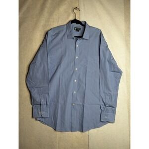 J.Crew Haberdashery Mens XL Blue Gingham 80s 2-Ply Cotton Button Down Shirt